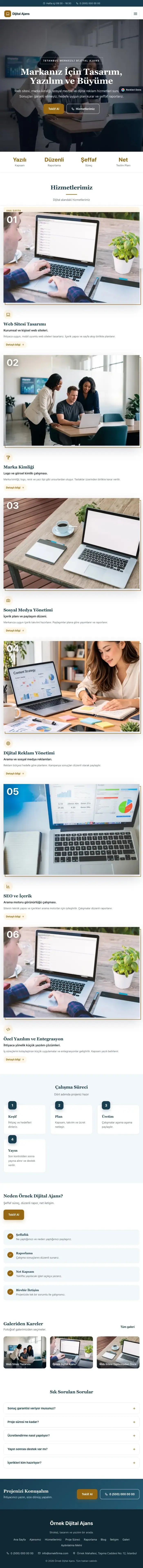Zigzag Mavi Turuncu – Freelancer ve Ajans Web Sitesi tablet görünümü
