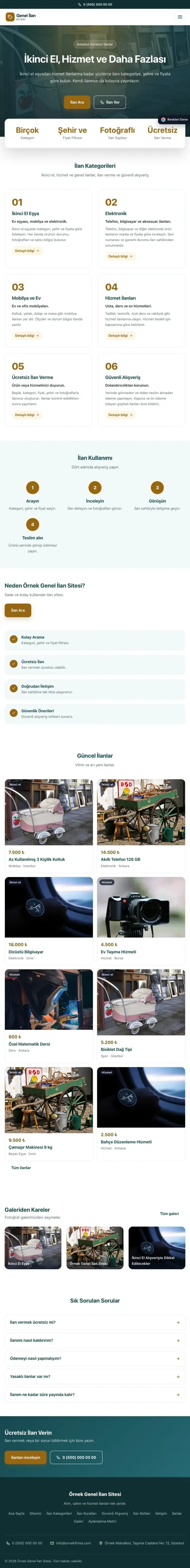 Merkez Petrol Turuncu – Genel İlan Sitesi Web Sitesi tablet görünümü