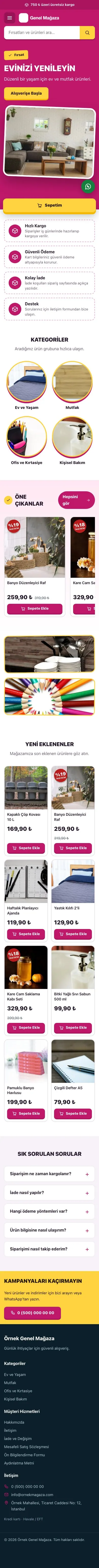 Kampanya Mor Pembe – Genel Mağaza E-ticaret Sitesi mobil görünümü