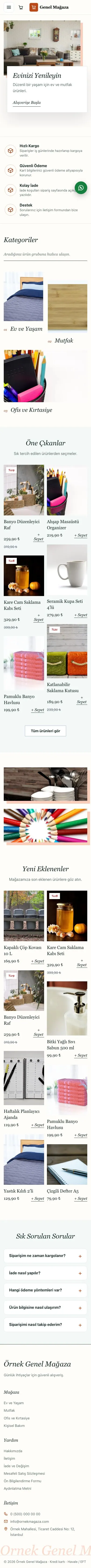 Lookbook Petrol Turuncu – Genel Mağaza E-ticaret Sitesi mobil görünümü