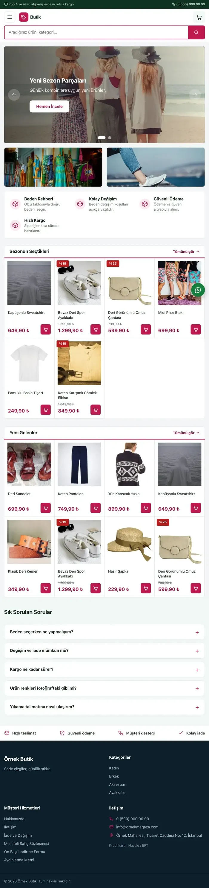 Pazar Yeri Yeşil Pembe – Giyim ve Butik E-ticaret Sitesi tablet görünümü