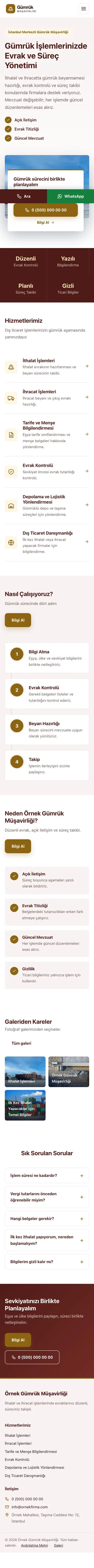 Bölünmüş Bordo Amber – Gümrük Müşavirliği Web Sitesi mobil görünümü