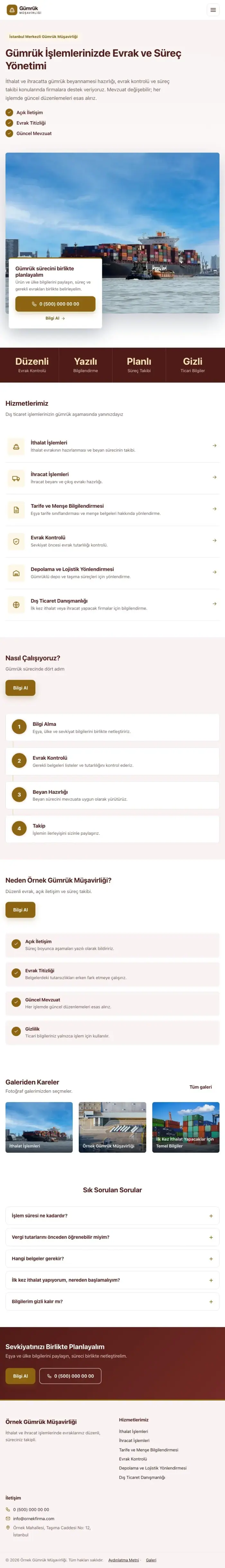 Bölünmüş Bordo Amber – Gümrük Müşavirliği Web Sitesi tablet görünümü