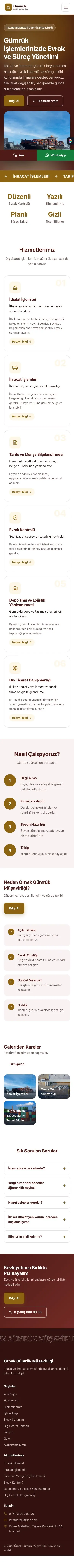 Hareketli Bordo Amber – Gümrük Müşavirliği Web Sitesi mobil görünümü