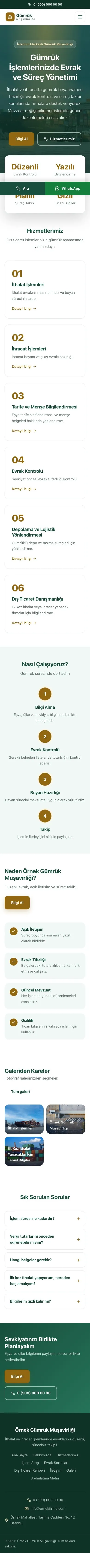 Merkez Petrol Amber – Gümrük Müşavirliği Web Sitesi mobil görünümü
