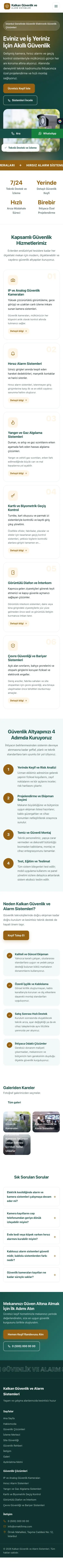 Hareketli Petrol Turuncu – Güvenlik ve Alarm Web Sitesi mobil görünümü