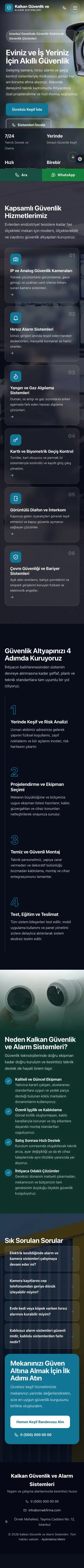 Tam Ekran Petrol Turkuaz – Güvenlik ve Alarm Web Sitesi mobil görünümü