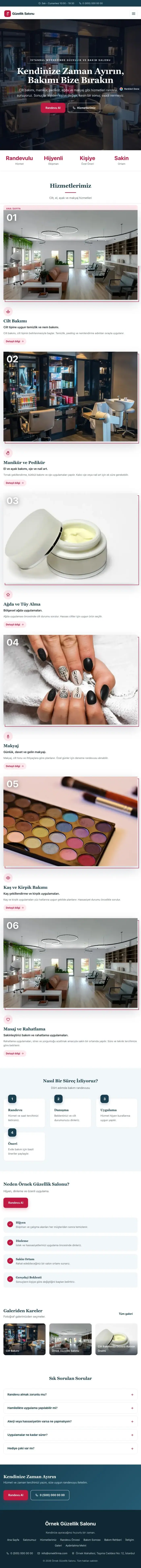 Zigzag Mavi Kırmızı – Güzellik Salonu Web Sitesi tablet görünümü