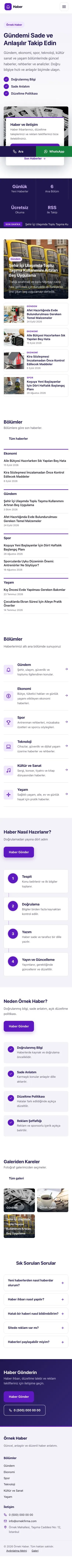 Bölünmüş Lacivert Mor – Haber Sitesi Web Sitesi mobil görünümü