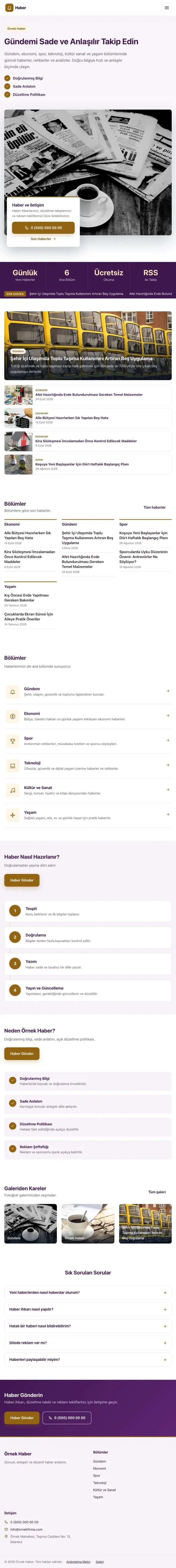 Bölünmüş Mor Turuncu – Haber Sitesi Web Sitesi tablet görünümü