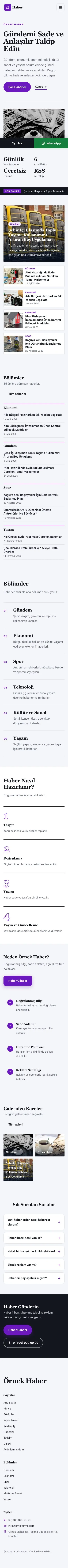 Dergi Editoryal Lacivert Mor – Haber Sitesi Web Sitesi mobil görünümü