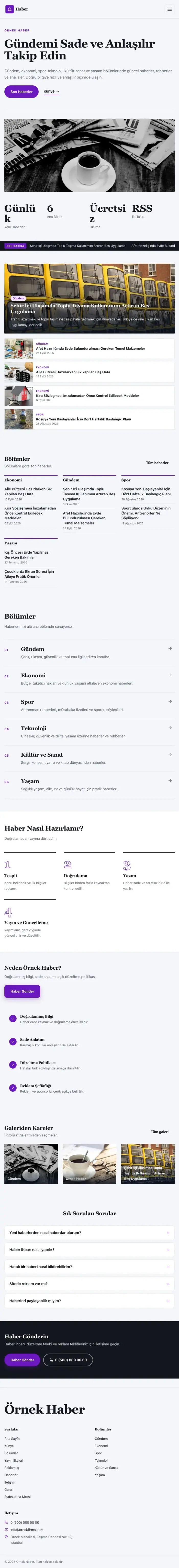 Dergi Editoryal Lacivert Mor – Haber Sitesi Web Sitesi tablet görünümü