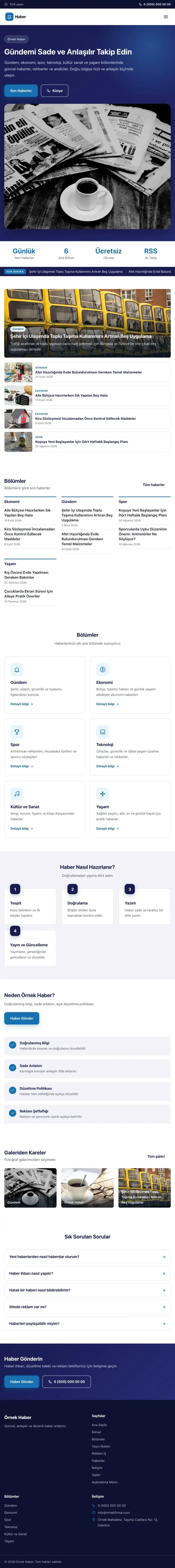 Klasik Lacivert Mavi – Haber Sitesi Web Sitesi tablet görünümü
