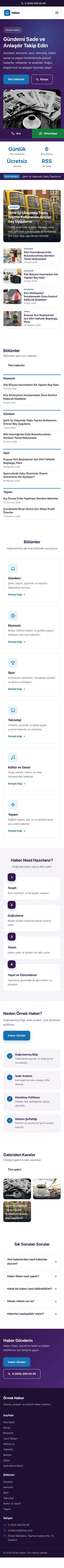 Klasik Mor Mavi – Haber Sitesi Web Sitesi mobil görünümü