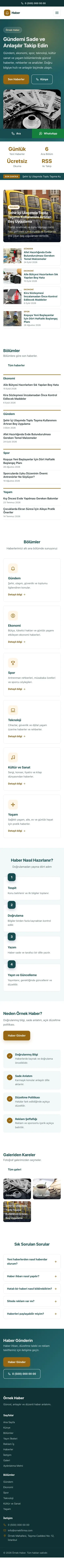 Klasik Petrol Turuncu – Haber Sitesi Web Sitesi mobil görünümü