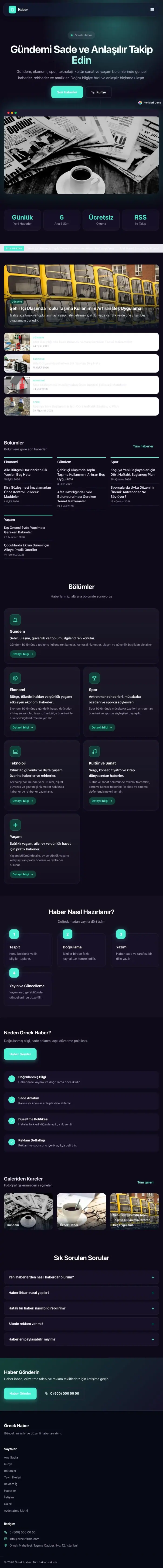Koyu Modern Mor Turkuaz – Haber Sitesi Web Sitesi tablet görünümü
