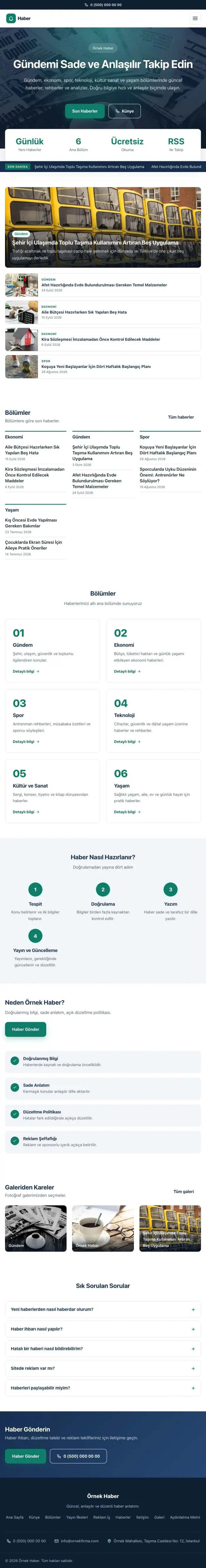 Merkez Mavi Turkuaz – Haber Sitesi Web Sitesi tablet görünümü