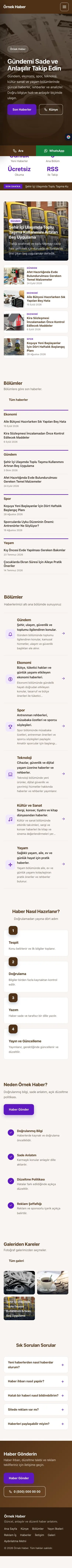 Sol Menü Kahve Mor – Haber Sitesi Web Sitesi mobil görünümü