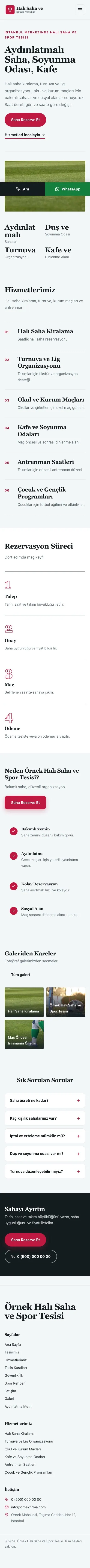 Dergi Editoryal Mavi Kırmızı – Halı Saha ve Spor Tesisi Web Sitesi mobil görünümü