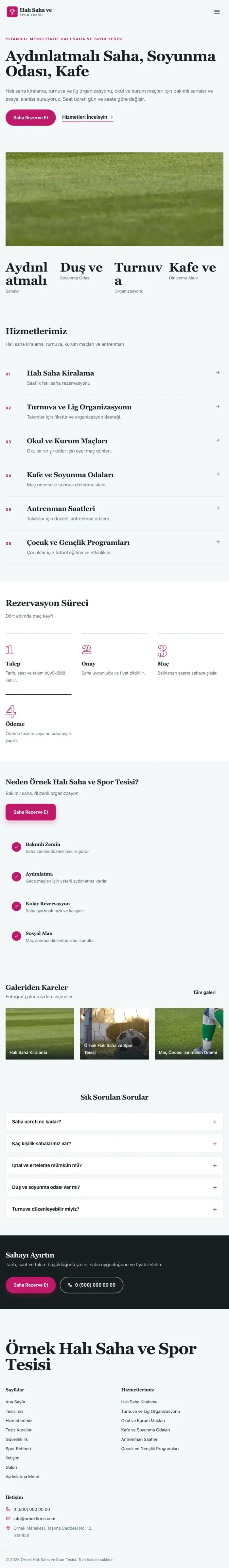 Dergi Editoryal Petrol Pembe – Halı Saha ve Spor Tesisi Web Sitesi tablet görünümü