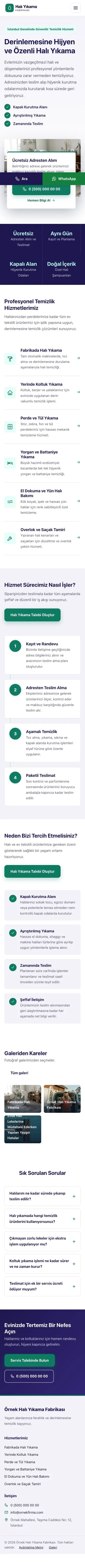 Bölünmüş Lacivert Turkuaz – Halı Yıkama Web Sitesi mobil görünümü