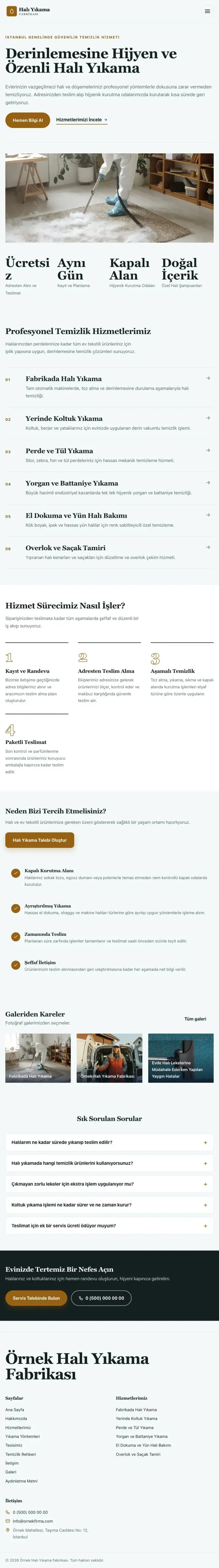 Editoryal Petrol Turuncu – Halı Yıkama Web Sitesi tablet görünümü