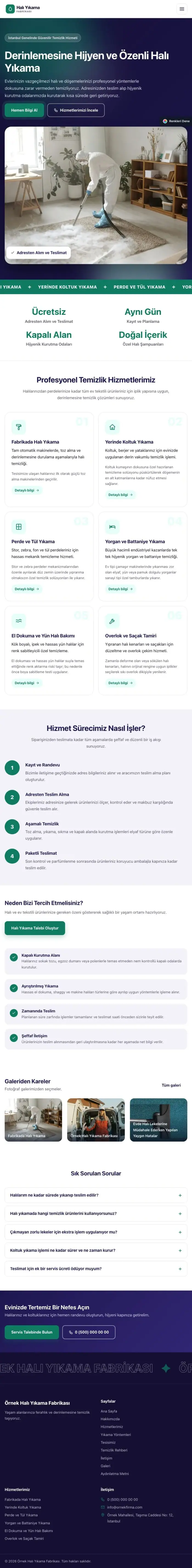 Hareketli Lacivert Turkuaz – Halı Yıkama Web Sitesi tablet görünümü
