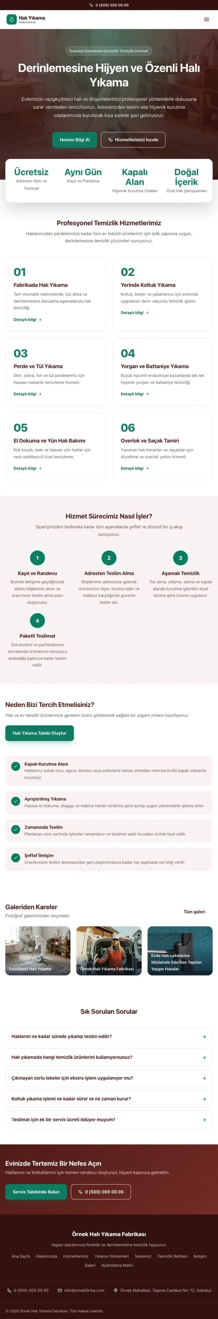 Merkez Bordo Turkuaz – Halı Yıkama Web Sitesi tablet görünümü