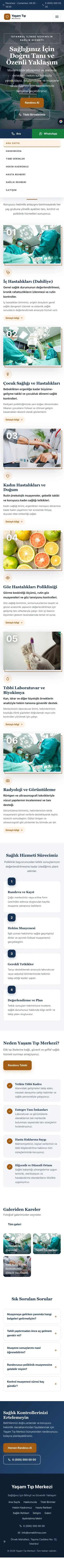 Zigzag Mavi Turuncu – Hastane ve Poliklinik Web Sitesi mobil görünümü
