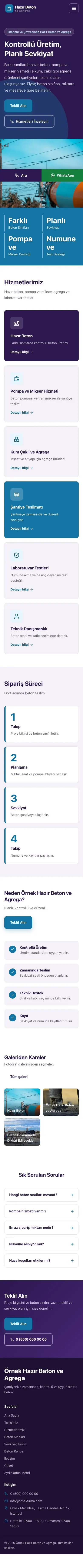 Blok Mor Mavi – Hazır Beton ve Agrega Web Sitesi mobil görünümü
