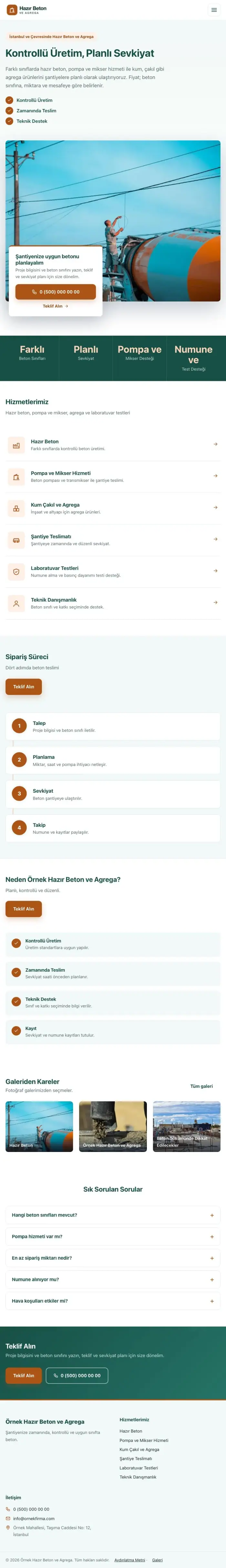 Bölünmüş Petrol Turuncu – Hazır Beton ve Agrega Web Sitesi tablet görünümü