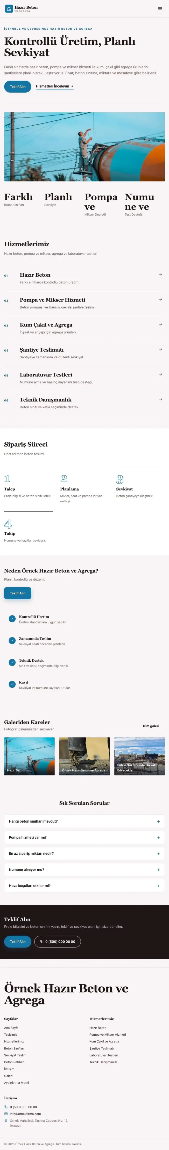 Dergi Editoryal Bordo Mavi – Hazır Beton ve Agrega Web Sitesi tablet görünümü