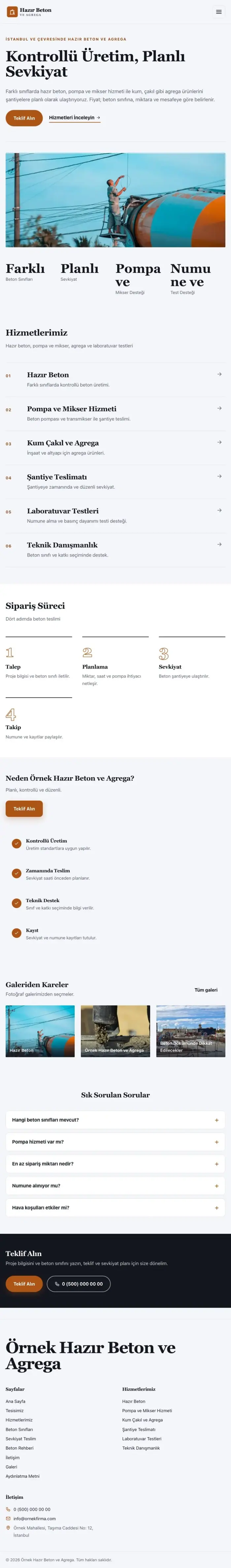 Dergi Editoryal Lacivert Turuncu – Hazır Beton ve Agrega Web Sitesi tablet görünümü
