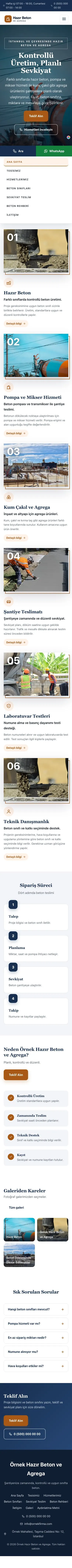 Zigzag Mavi Turuncu – Hazır Beton ve Agrega Web Sitesi mobil görünümü