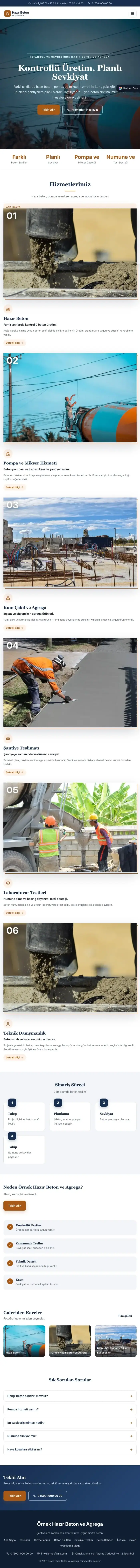 Zigzag Mavi Turuncu – Hazır Beton ve Agrega Web Sitesi tablet görünümü