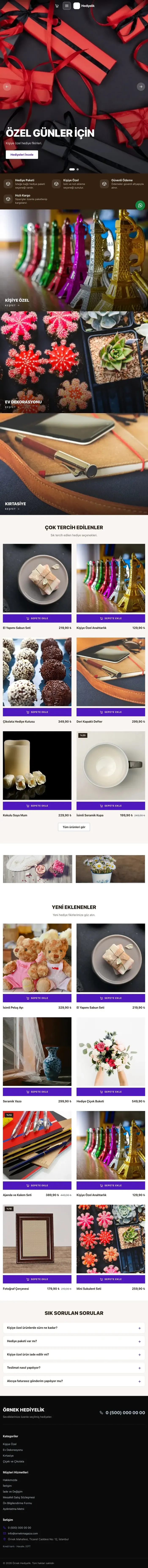 Sahne Kahve Mor – Hediyelik E-ticaret Sitesi tablet görünümü