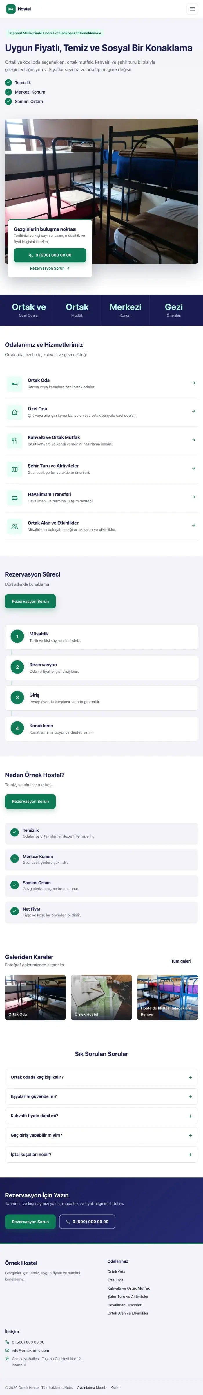 Bölünmüş Lacivert Turkuaz – Hostel ve Backpacker Web Sitesi tablet görünümü