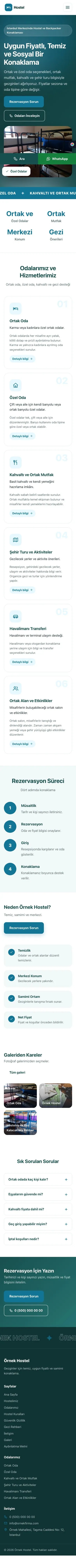 Hareketli Petrol Turkuaz – Hostel ve Backpacker Web Sitesi mobil görünümü