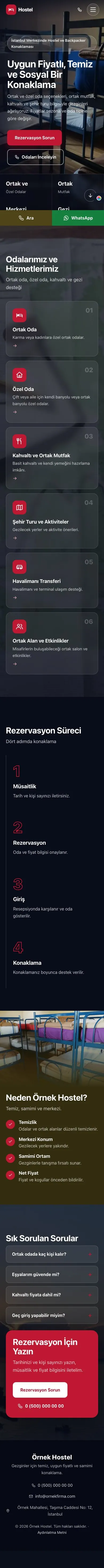 Tam Ekran Zeytin Kırmızı – Hostel ve Backpacker Web Sitesi mobil görünümü