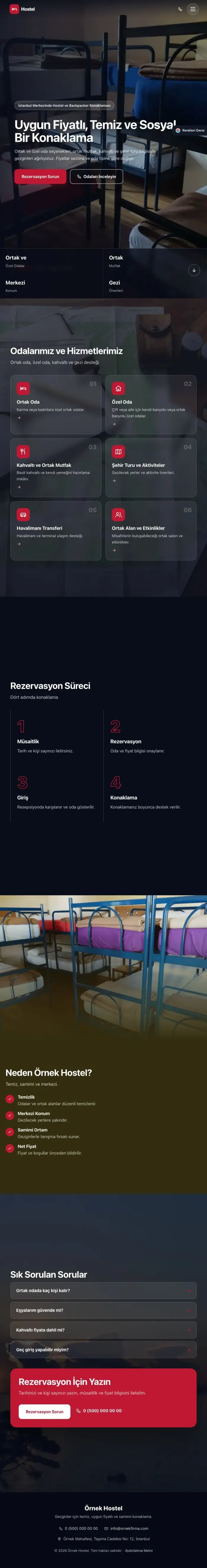 Tam Ekran Zeytin Kırmızı – Hostel ve Backpacker Web Sitesi tablet görünümü