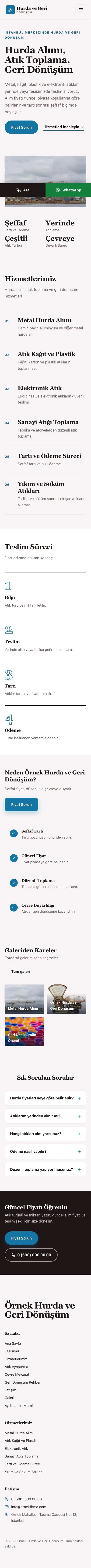 Dergi Editoryal Bordo Mavi – Hurda ve Geri Dönüşüm Web Sitesi mobil görünümü