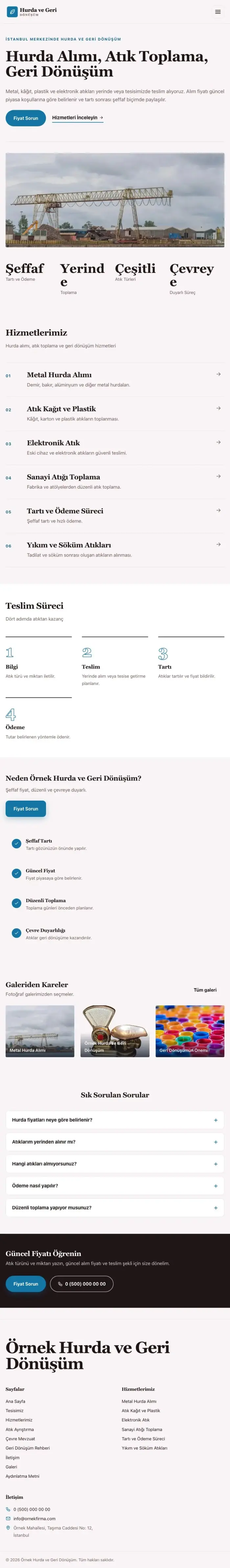 Dergi Editoryal Bordo Mavi – Hurda ve Geri Dönüşüm Web Sitesi tablet görünümü