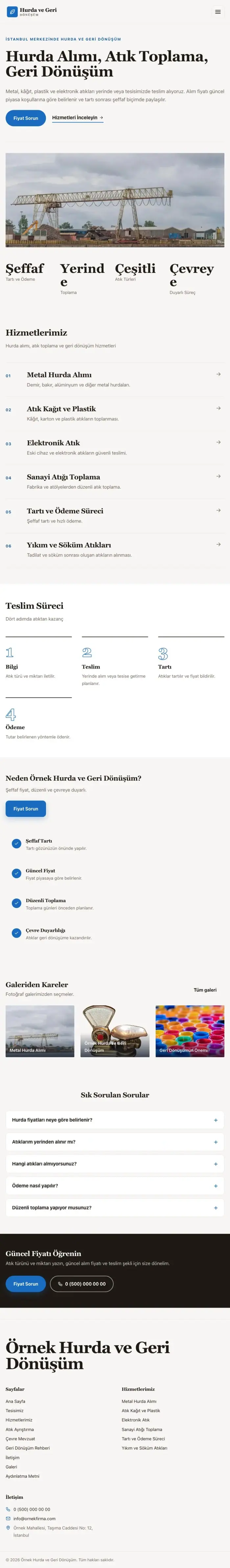Dergi Editoryal Kahve Mavi – Hurda ve Geri Dönüşüm Web Sitesi tablet görünümü