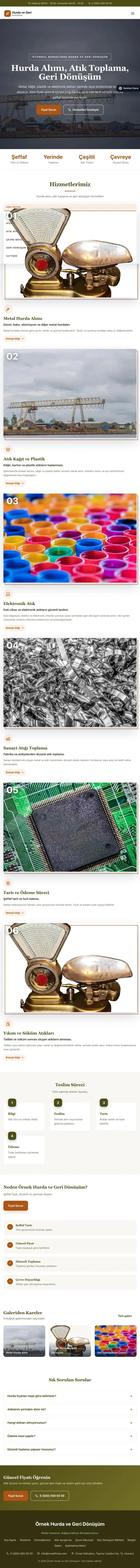 Zigzag Zeytin Turuncu – Hurda ve Geri Dönüşüm Web Sitesi tablet görünümü