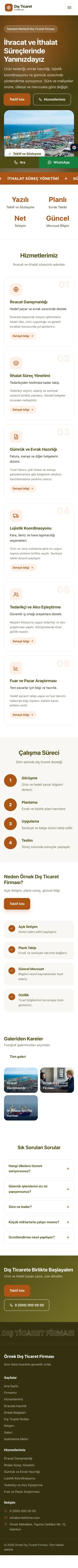 Hareketli Zeytin Turuncu – İhracat ve İthalat Web Sitesi mobil görünümü