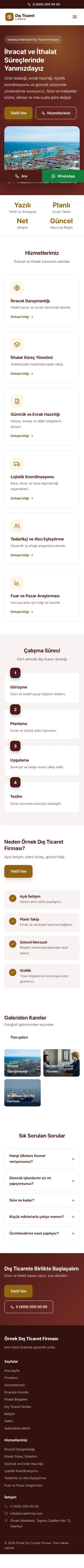 Klasik Bordo Turuncu – İhracat ve İthalat Web Sitesi mobil görünümü