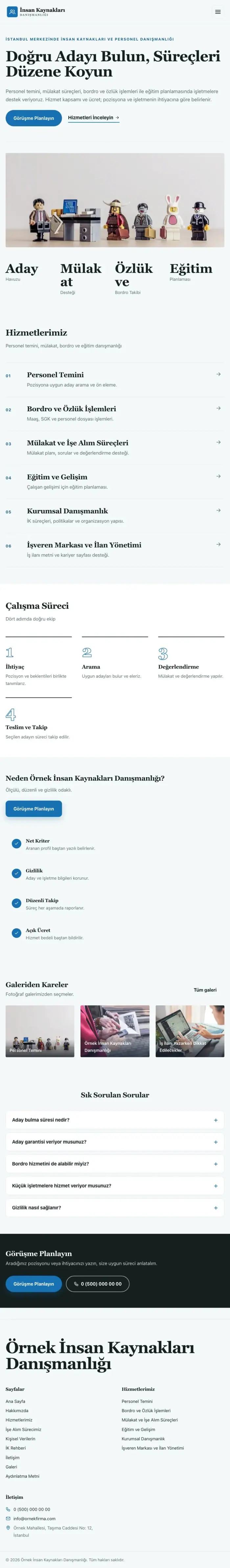 Dergi Editoryal Petrol Mavi – İnsan Kaynakları ve Personel Danışmanlığı Web Sitesi tablet görünümü