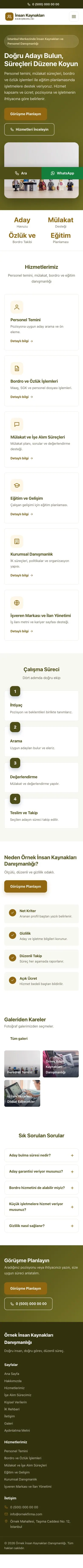 Klasik Zeytin Amber – İnsan Kaynakları ve Personel Danışmanlığı Web Sitesi mobil görünümü