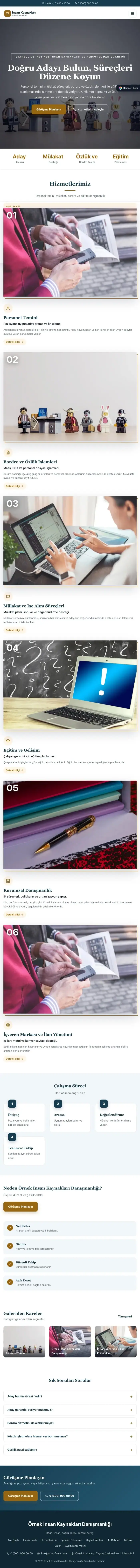 Zigzag Mavi Turuncu – İnsan Kaynakları ve Personel Danışmanlığı Web Sitesi tablet görünümü
