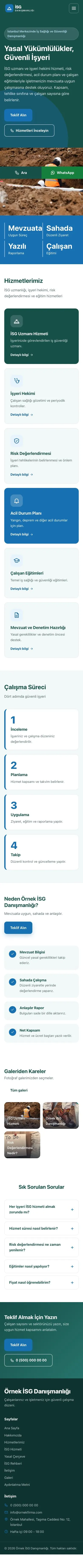 Blok Petrol Mavi – İş Sağlığı ve Güvenliği Danışmanlığı Web Sitesi mobil görünümü